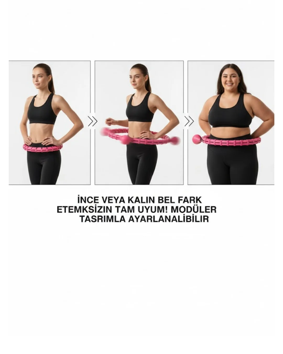 Masajlı Akıllı Hula Hoop Ayarlanabilir Fitness Çemberi