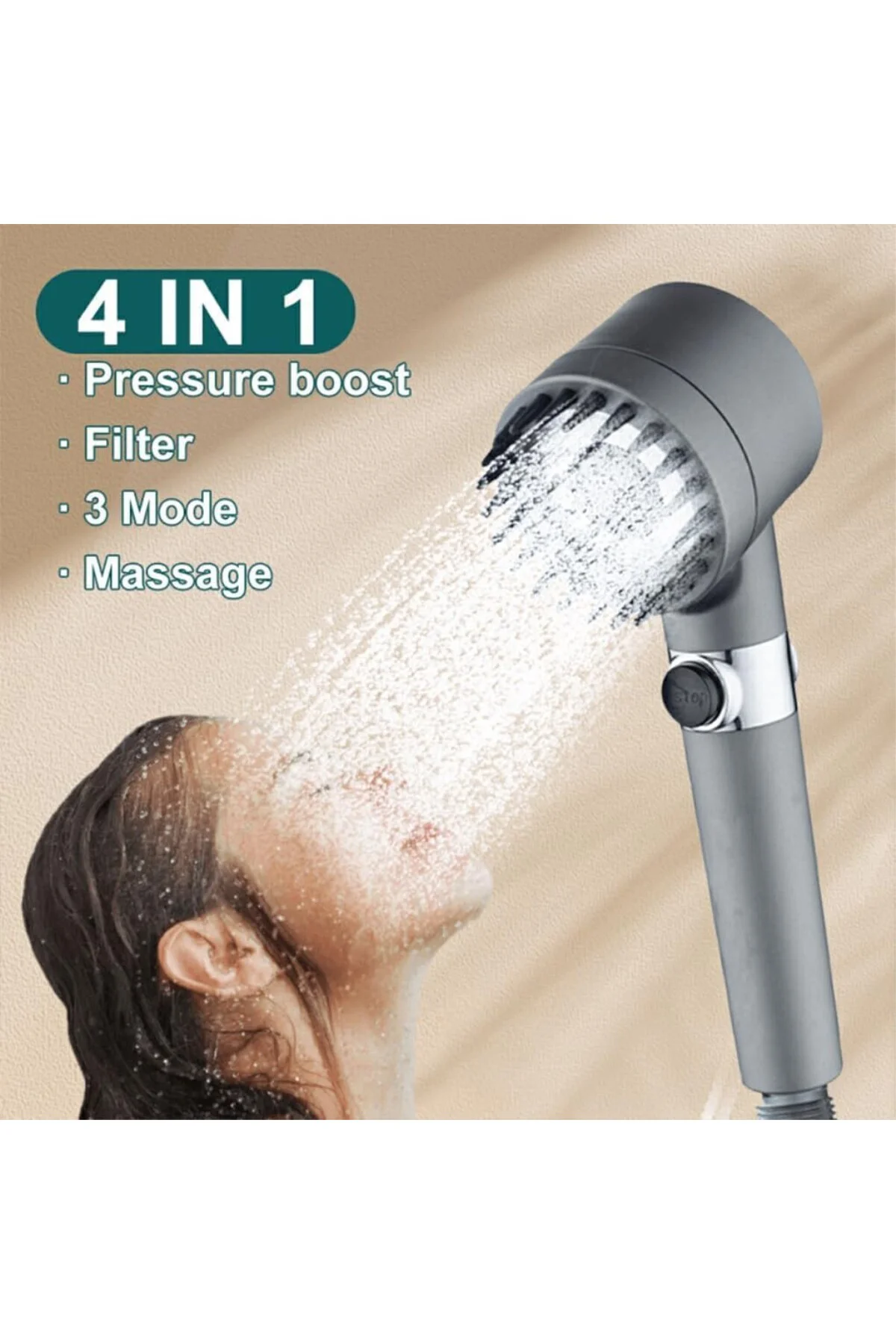 Masajlı Filtreli 3 Fonksiyonlu El Duş, Handshower, Massage Handsh