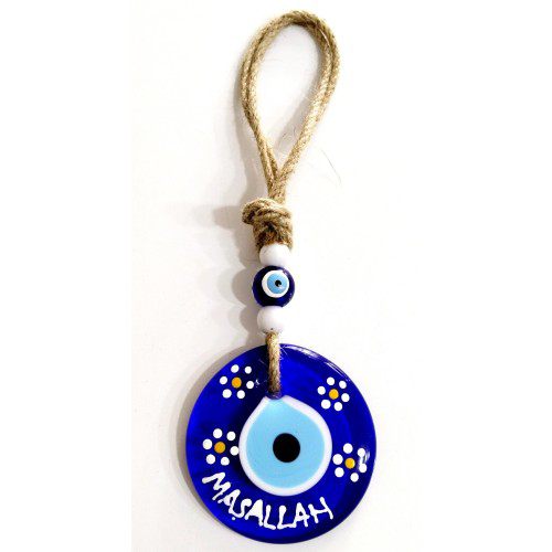 Just Cheap Store Maşallah Yazili Papatya Desenli Nazar Boncuklu El Boyamasi Duvar 
