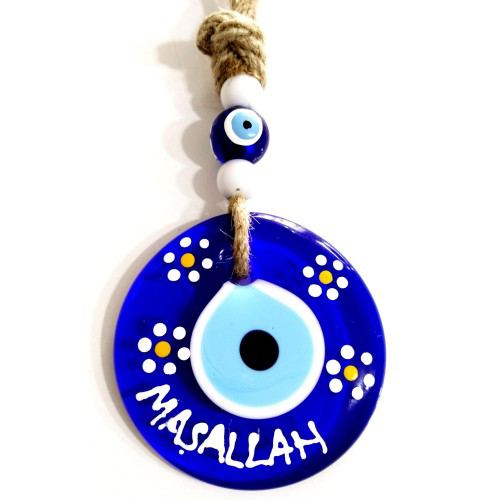Just Cheap Store Maşallah Yazili Papatya Desenli Nazar Boncuklu El Boyamasi Duvar 