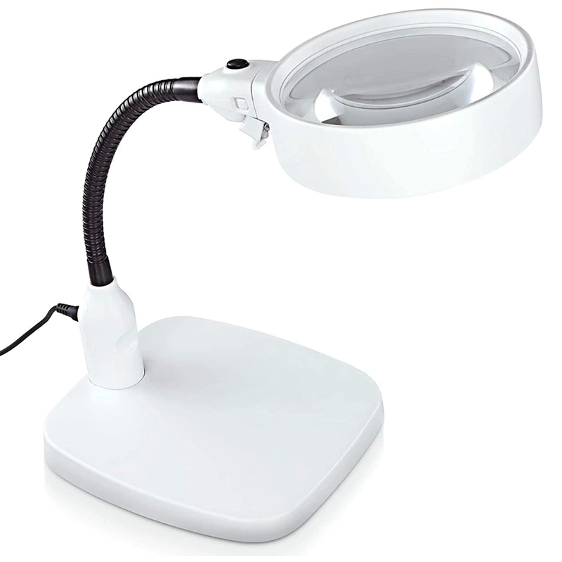 Masaüstü 10x Led Işıklı Büyüteç Okuma El Sanatları Onarım Büyüteç