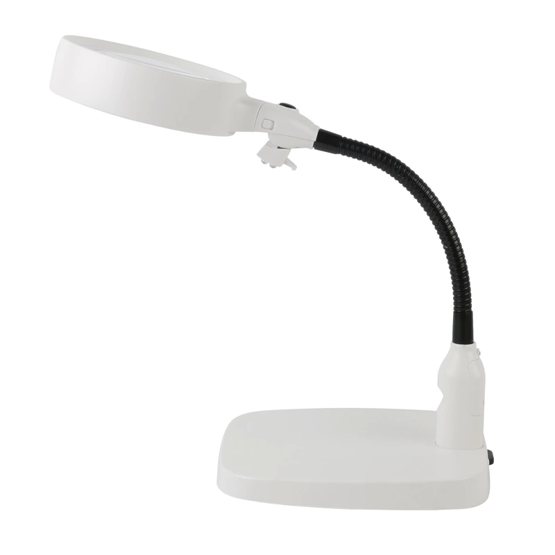 Masaüstü 10x Led Işıklı Büyüteç Okuma El Sanatları Onarım Büyüteç