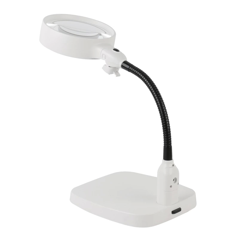 Masaüstü 10x Led Işıklı Büyüteç Okuma El Sanatları Onarım Büyüteç