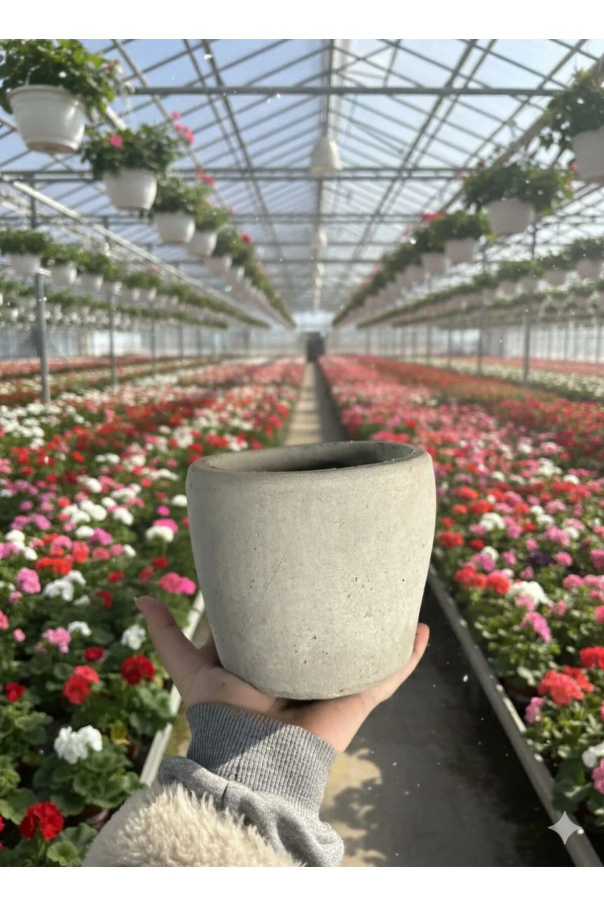 Masaüstü dekoratif beton saksı - Görsel 5