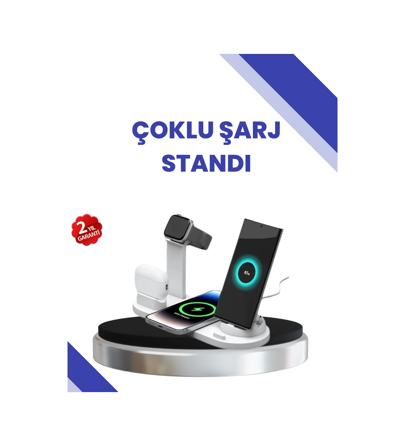 Masaüstü Düzenleyici 4 Ü 1 Arada Kablosuz Şarj Aksesuarı Diğer