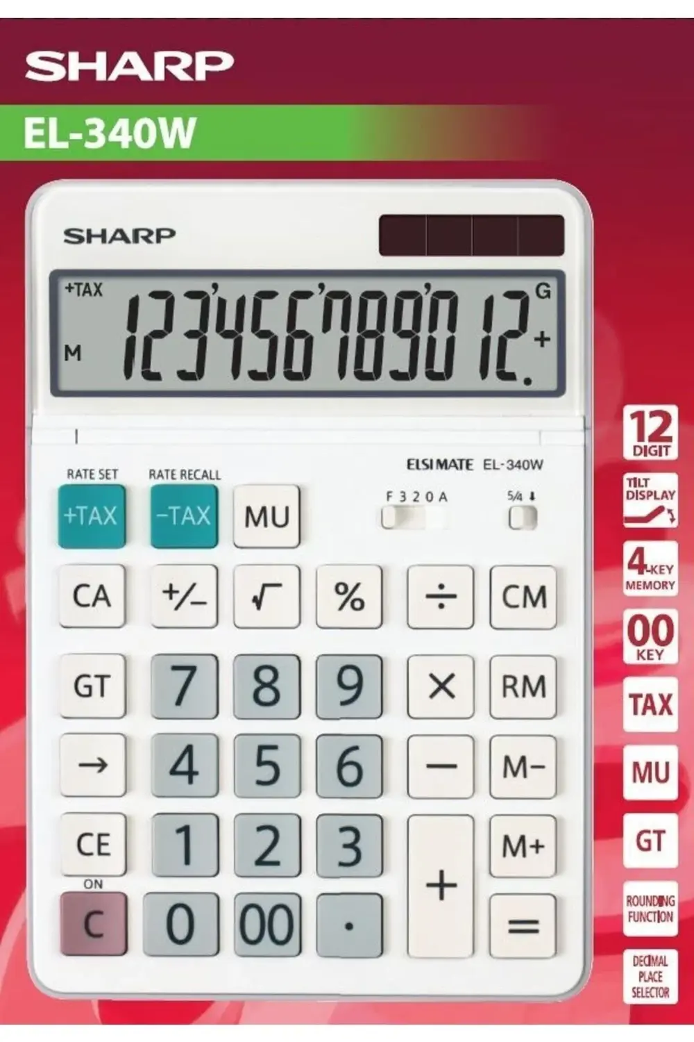 Masaüstü El-340w 12 Hane Masaüstü Hesap Makinesi