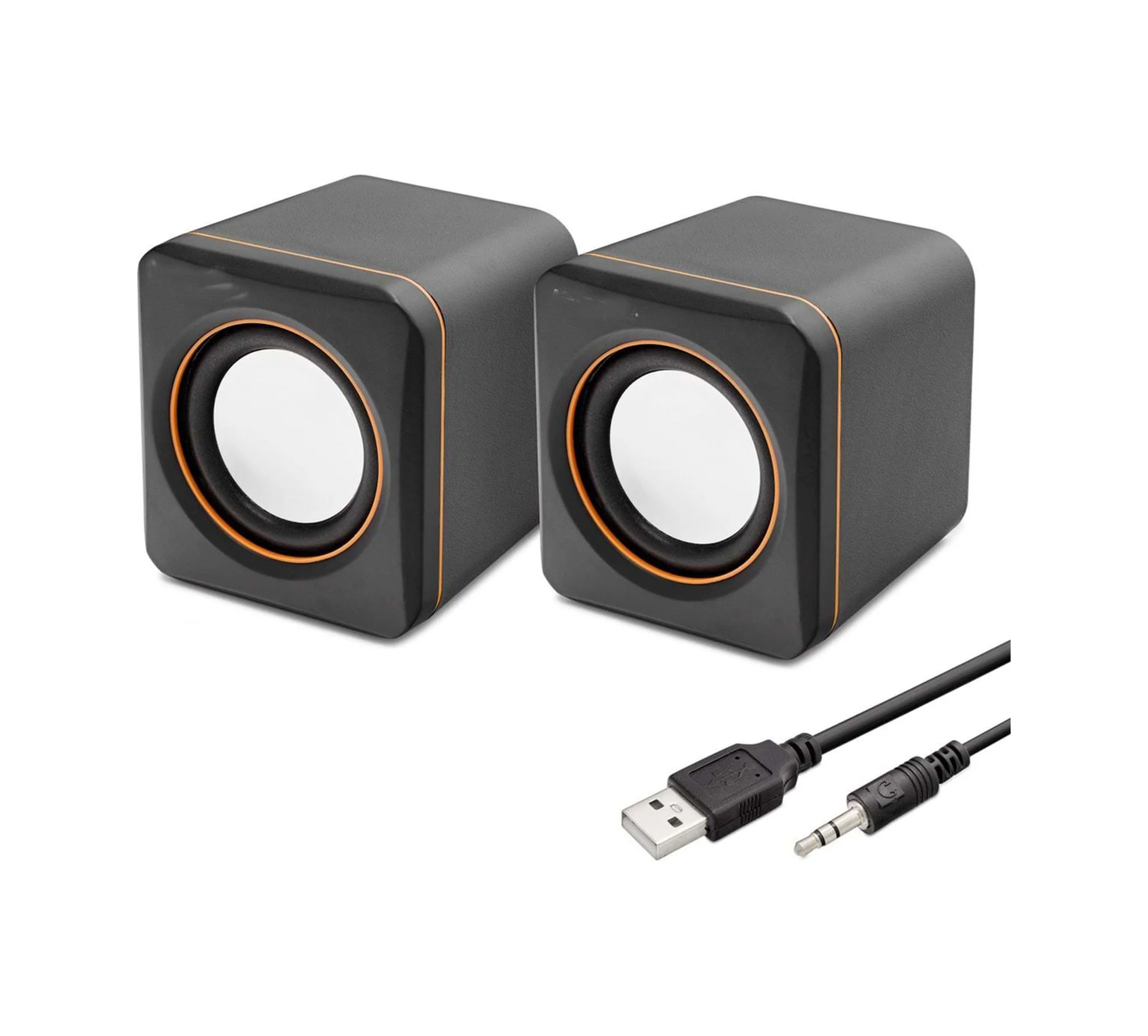 Masaüstü Hoparlör 1+1 Usb + 3.5mm - Siyah Hd6049
