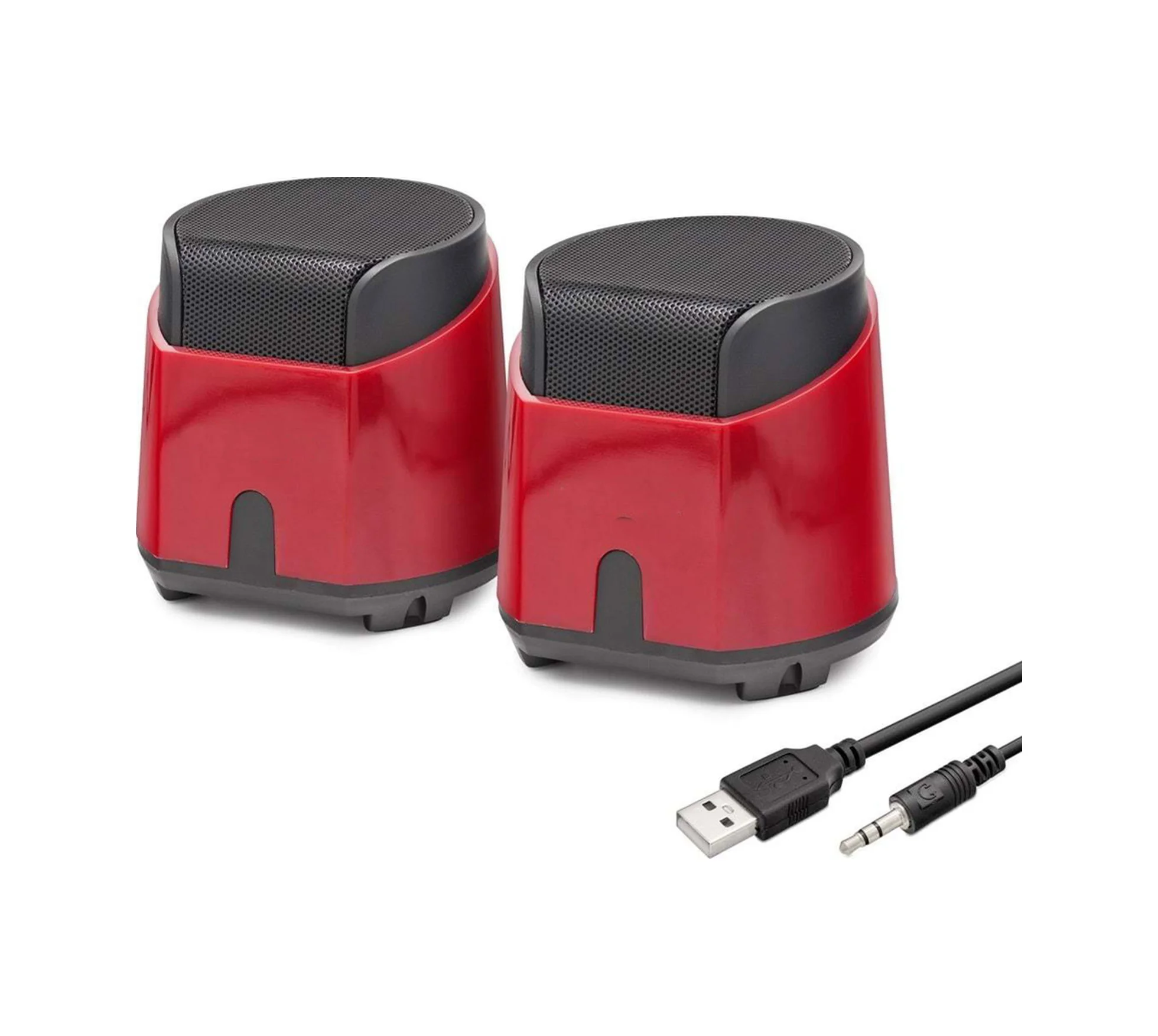 Masaüstü Hoparlör 1+1 Usb + 3.5mm - Kırmızı Hd6024r