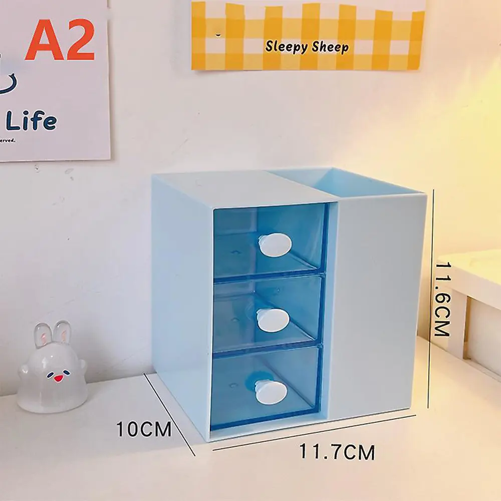 Masaüstü Kalemlik Organizer 7 Bölmeli Kawaii Kapaklı Mini Çekmece Masaüstü Kalemlik Organizer 7 Bölmeli Kawaii Kapaklı Mini Çekmece