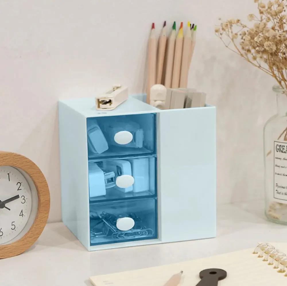 Masaüstü Kalemlik Organizer 7 Bölmeli Kawaii Kapaklı Mini Çekmece Masaüstü Kalemlik Organizer 7 Bölmeli Kawaii Kapaklı Mini Çekmece