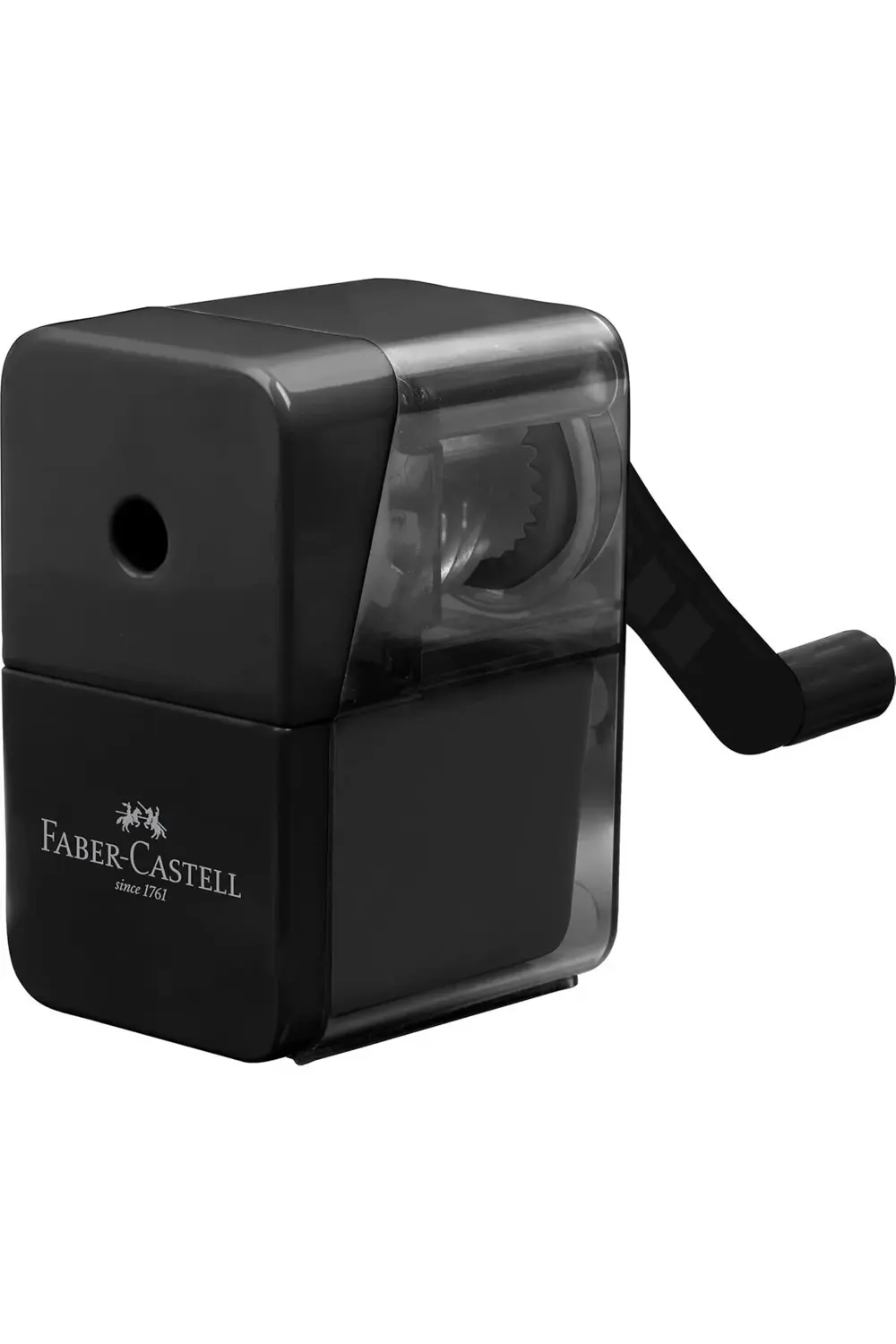 Masaüstü Kollu Kalemtıraş, Siyah, 8.4 mm Çaplı, Çocuk Korumalı, K