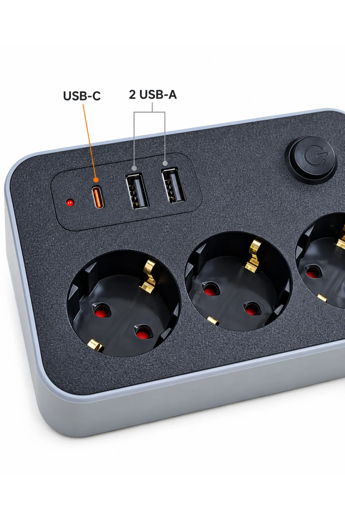 Masaüstü Kullanıma Uygun Anahtarlı Usb Ve Type C Çıkışlı Termal Akım Korumalı Priz Masaüstü Kullanıma Uygun Anahtarlı Usb Ve Type C Çıkışlı Termal Akım Korumalı Priz - Görsel 5