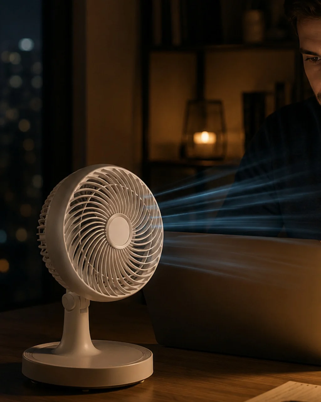 Masaüstü Mini Fan Sessiz Çalışan 2 Hızlı Otomatik Salınımlı Fan - Lisinya