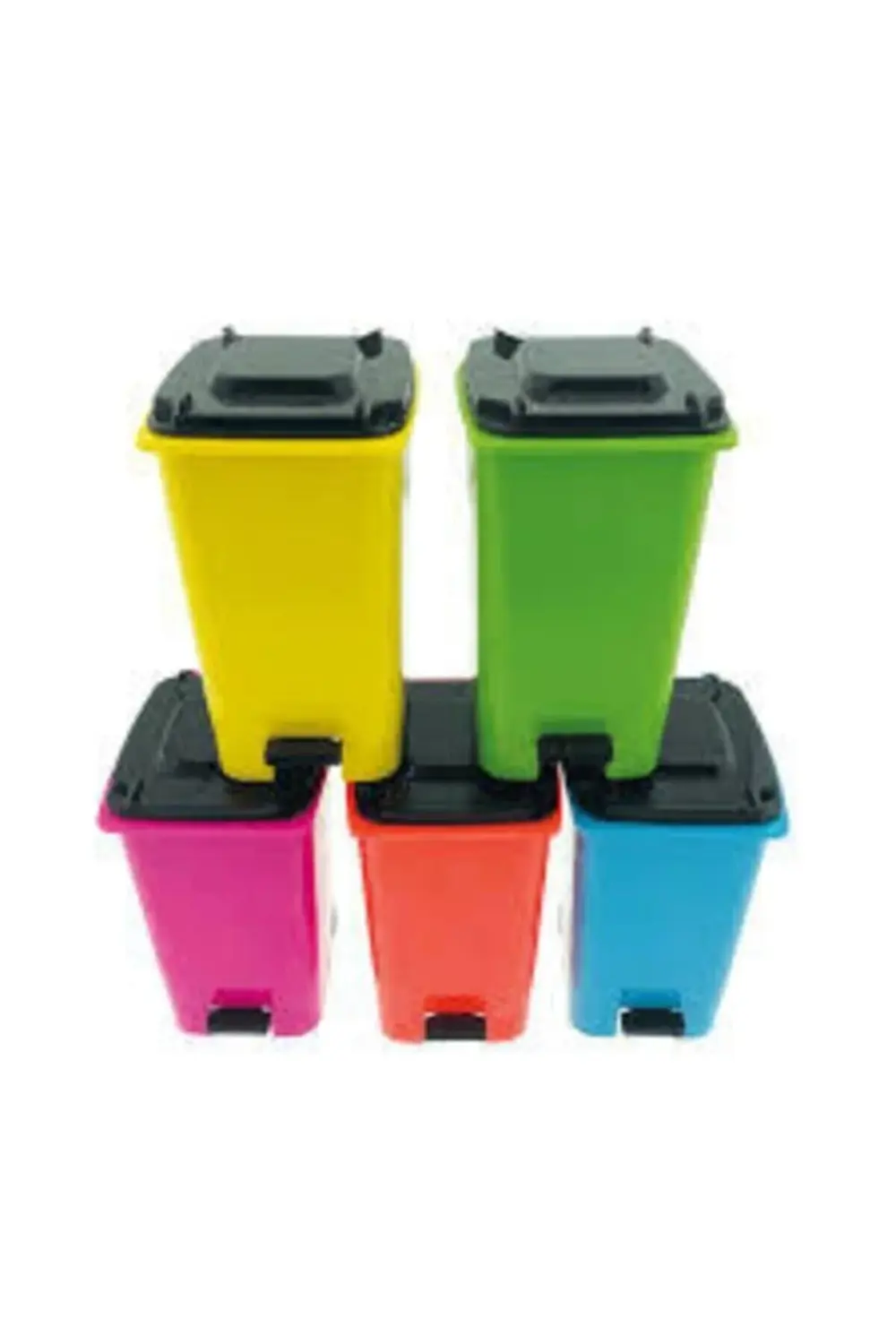 Masaüstü Model Kalemlik, Mini Çöp Kutusu , Mini Konteyner -pembe-