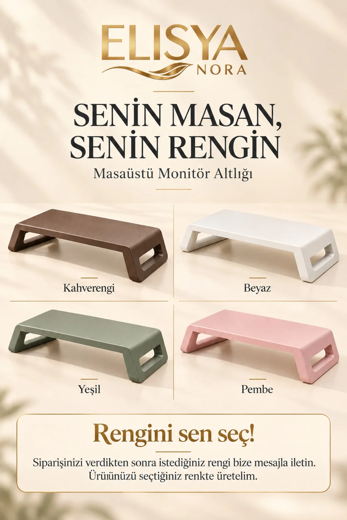 Masaüstü Monitör Yükseltici Stand Ekran Altlığı 29x13x5 cm Masaüstü Monitör Yükseltici Stand Ekran Altlığı 29x13x5 cm - Görsel 4
