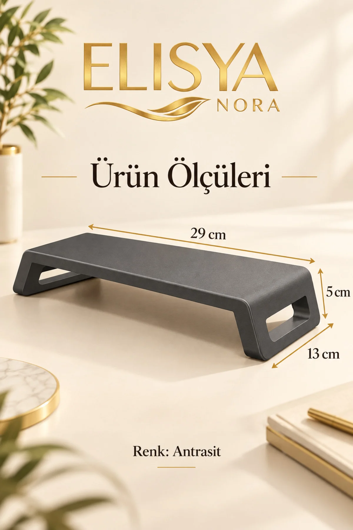Masaüstü Monitör Yükseltici Stand Ekran Altlığı 29x13x5 cm Masaüstü Monitör Yükseltici Stand Ekran Altlığı 29x13x5 cm - Görsel 2