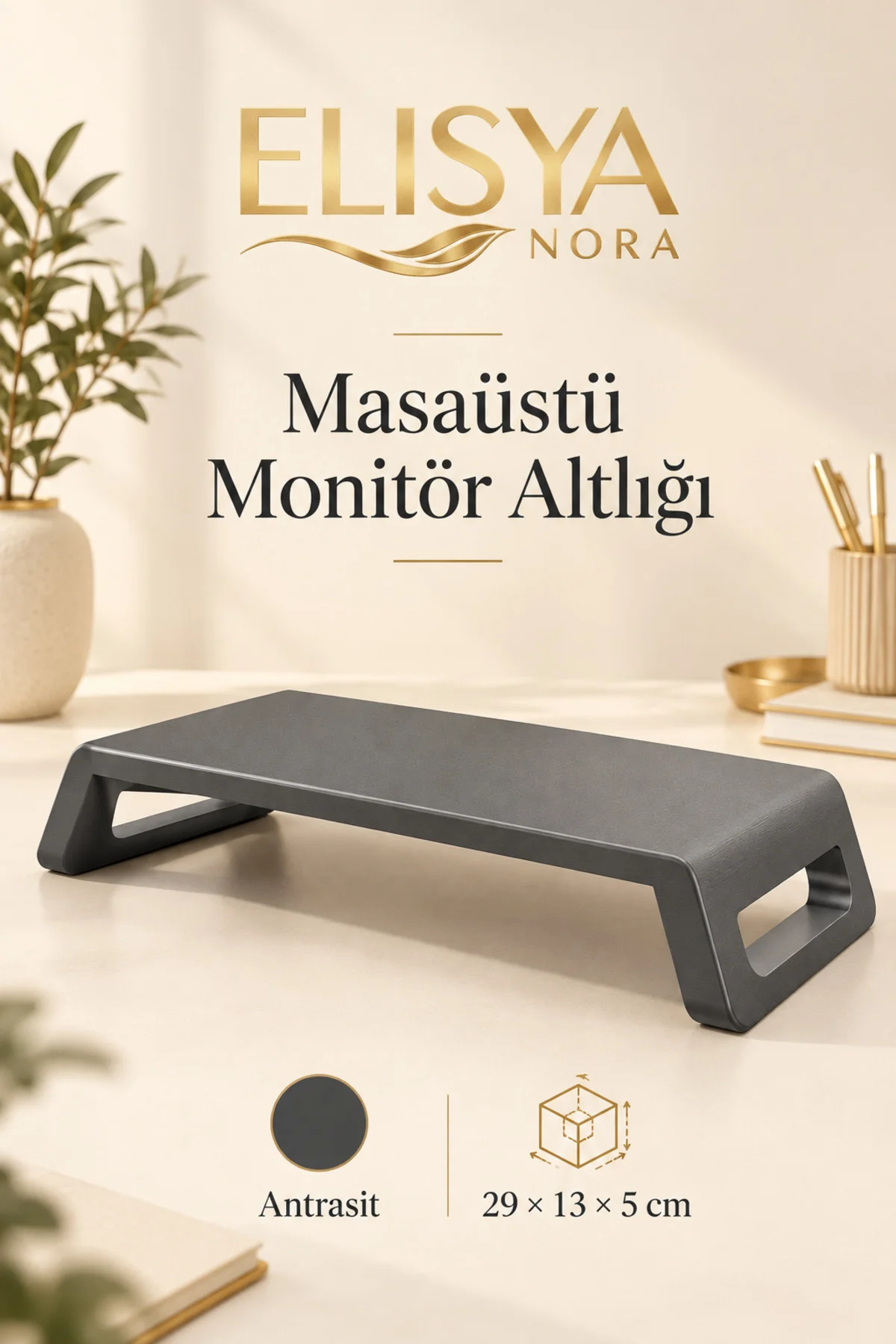Masaüstü Monitör Yükseltici Stand Ekran Altlığı 29x13x5 cm Masaüstü Monitör Yükseltici Stand Ekran Altlığı 29x13x5 cm