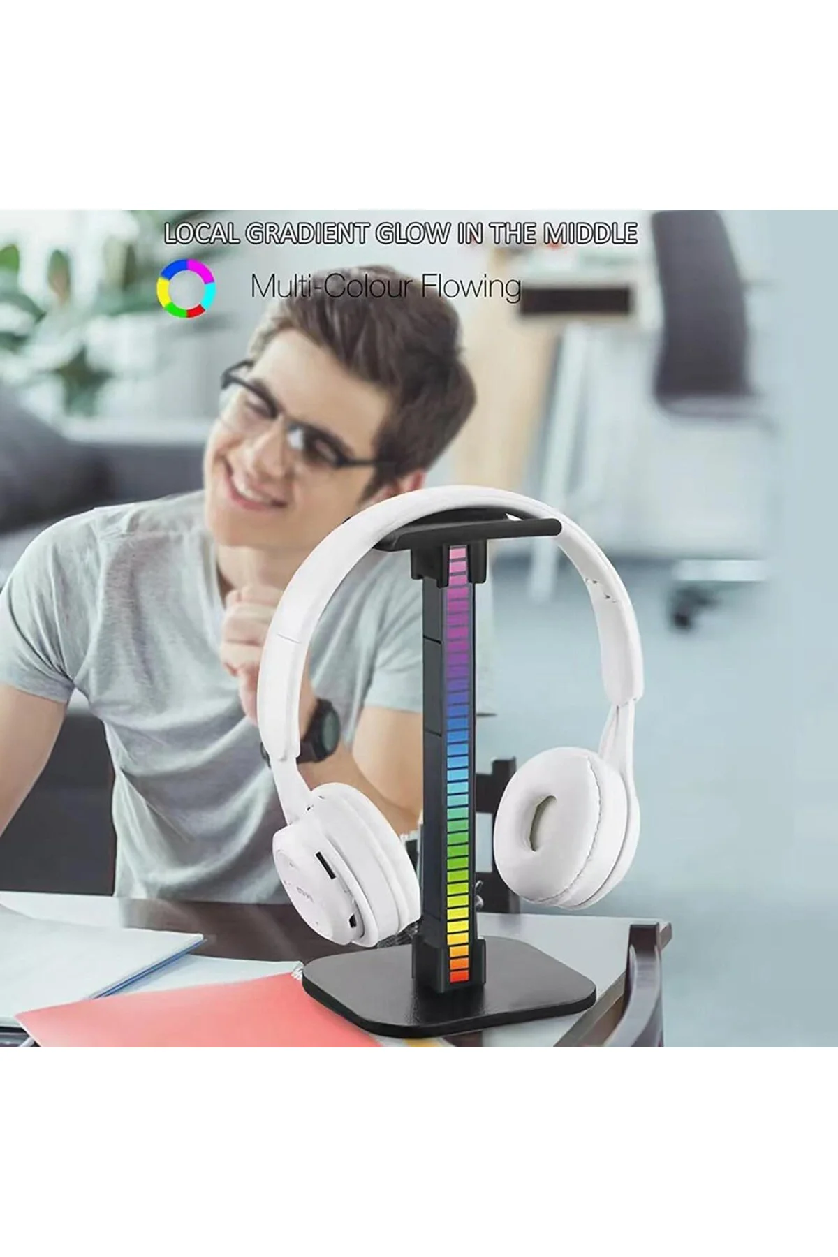Masaüstü Oyuncu Kulaklık RGB Standı ZR715 Masaüstü Oyuncu Kulaklık RGB Standı ZR715