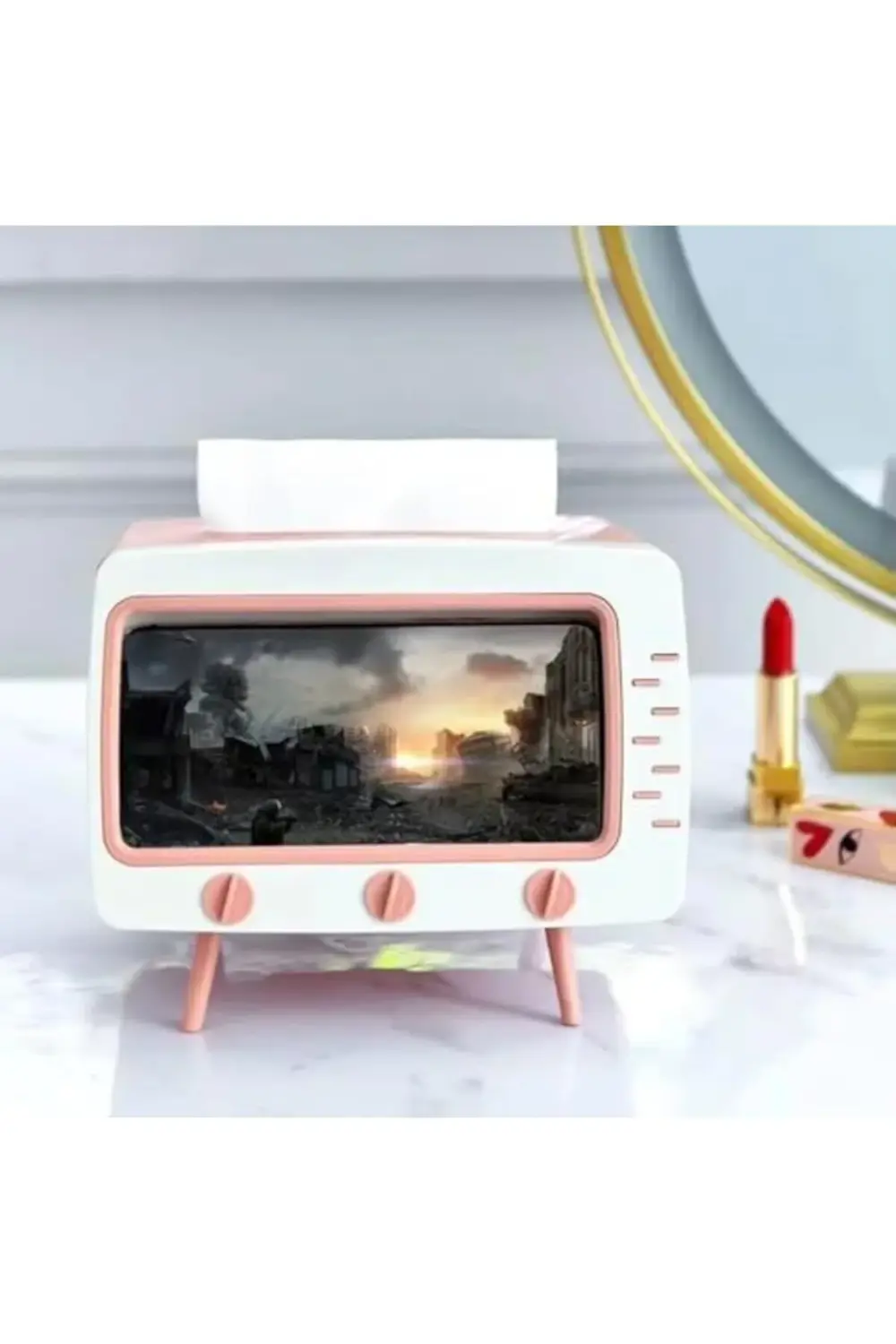 Masaüstü Retro Telefon Tutucu, Masaüstü Peçetelik Cep Telefonu St