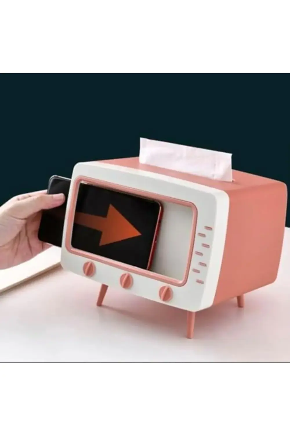 Masaüstü Retro Telefon Tutucu, Masaüstü Peçetelik Cep Telefonu St