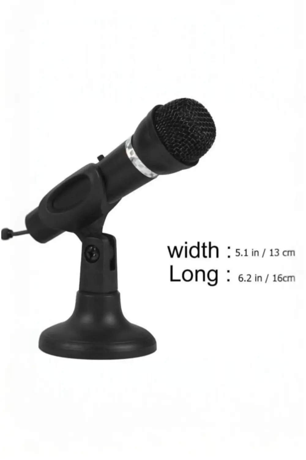 Masaüstü Siyah Kürsü Mikrofon | 3.5mm Jack Girişli, Bilgisayar ve