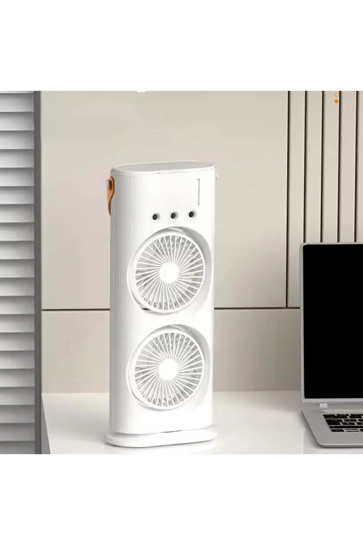 Masaüstü Taşınabilir Sulu Soğutucu ve Vantilatör, Beyaz Renkli Mini Kişisel İklimlendirme Cihazı