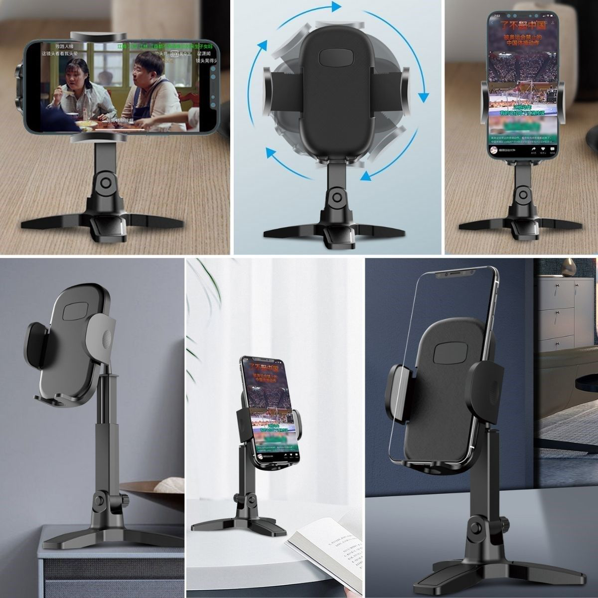 Masaüstü Telefon Standı 360 Derece Dönebilen Başlıklı Ayaklı Tele Masaüstü Telefon Standı 360 Derece Dönebilen Başlıklı Ayaklı Tele