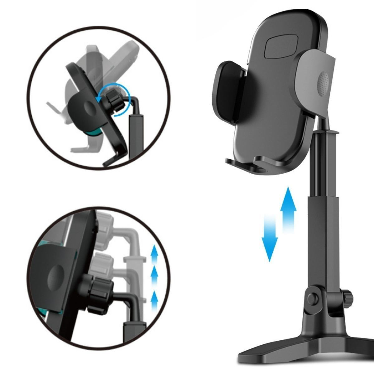 Masaüstü Telefon Standı 360 Derece Dönebilen Başlıklı Ayaklı Tele Masaüstü Telefon Standı 360 Derece Dönebilen Başlıklı Ayaklı Tele