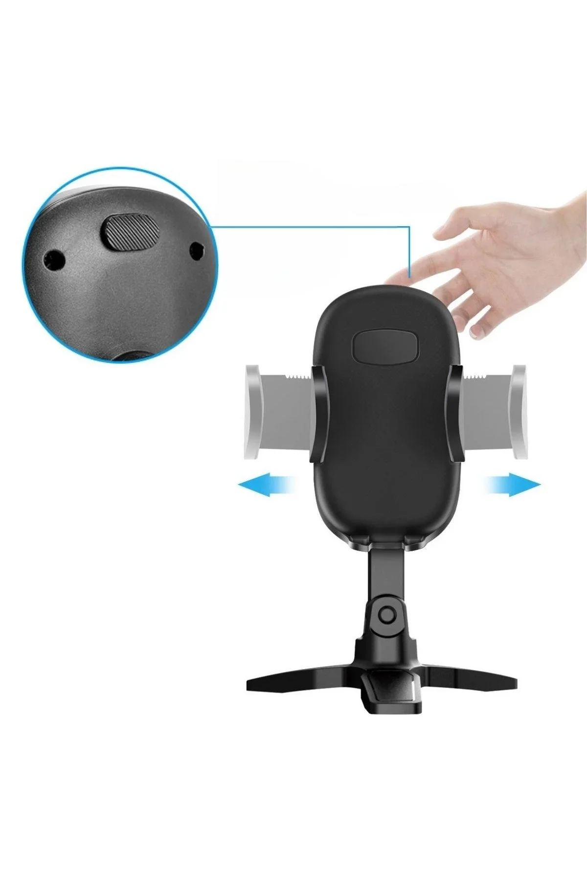 Masaüstü Telefon Standı 360 Derece Dönebilen Başlıklı Ayaklı Telefon Tripodu