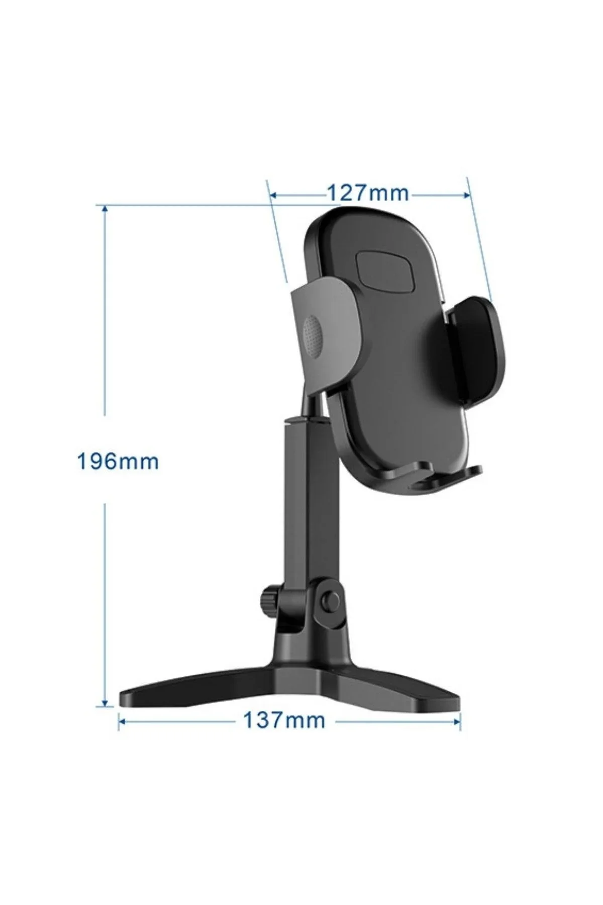 Masaüstü Telefon Standı 360 Derece Dönebilen Başlıklı Ayaklı Telefon Tripodu