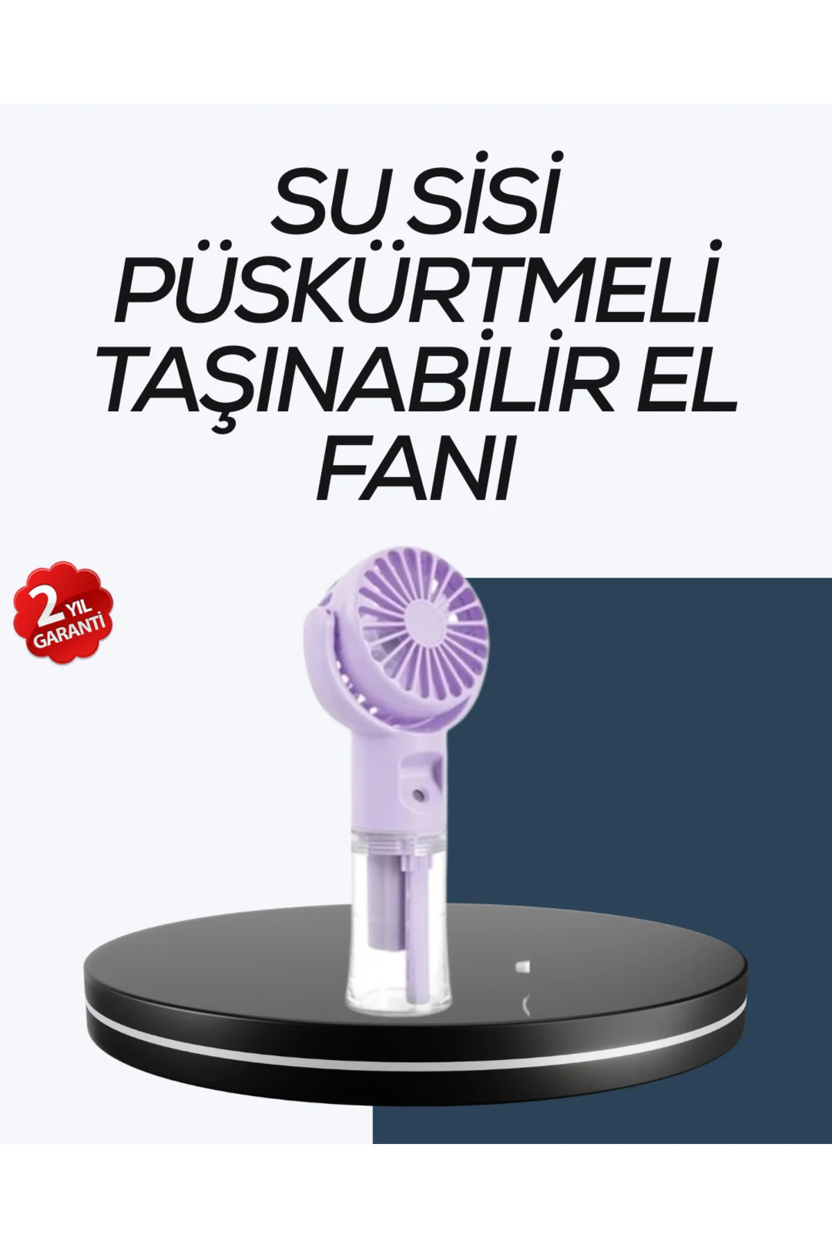 Masaüstü ve Elde Kullanıma Uygun Su Buharlı Şarjlı Fan