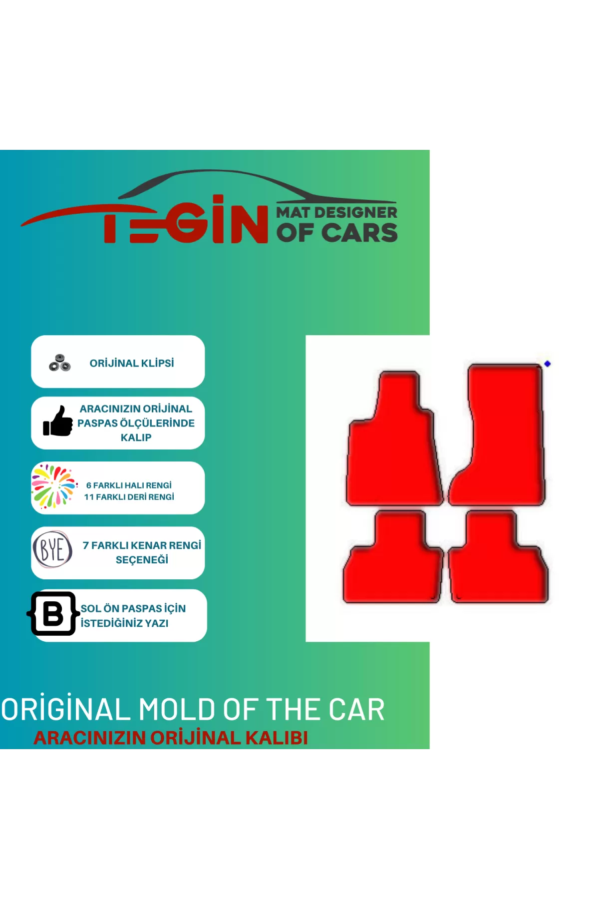 Maserati Levante 2017 Ve Sonrası Prime Gri Halı Beyaz Kenar Halı 