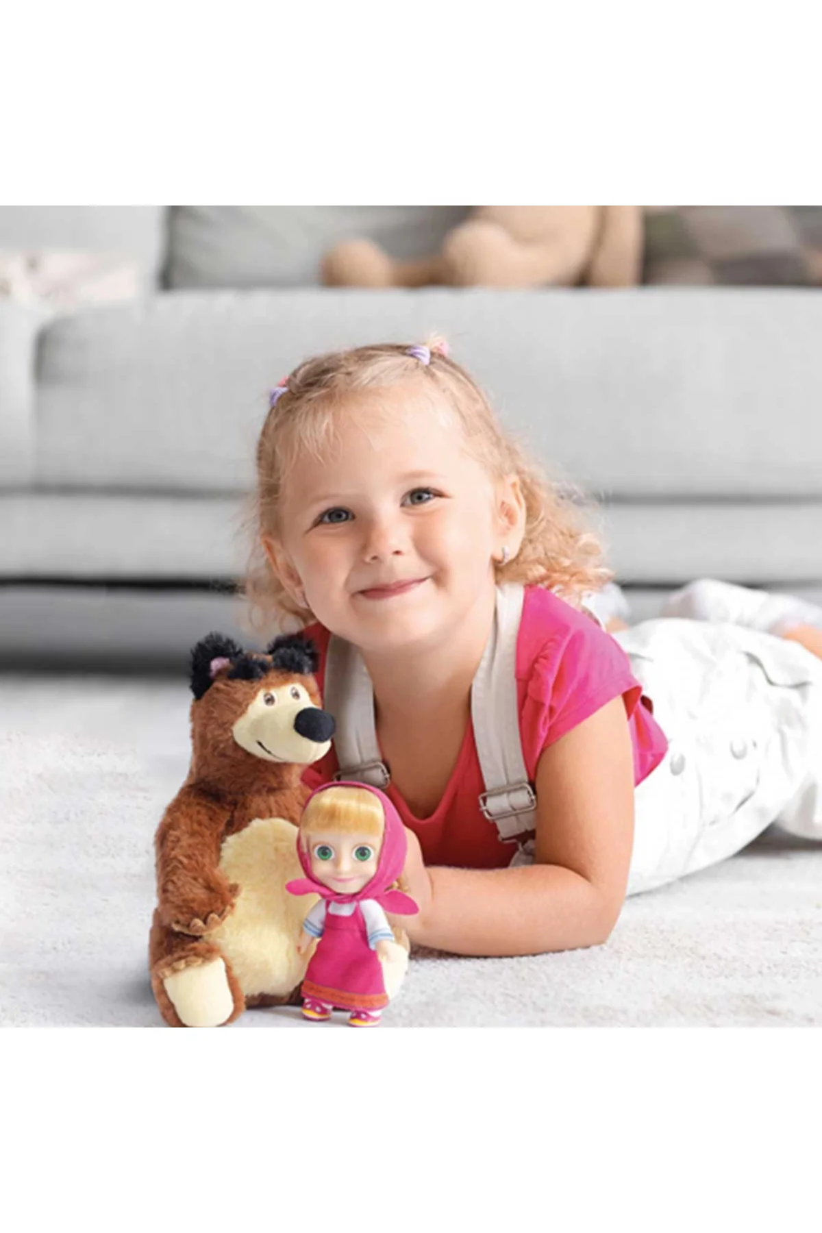 Masha ile Koca Ayı 20 Cm Peluş 12 Cm Bebek MHA21000