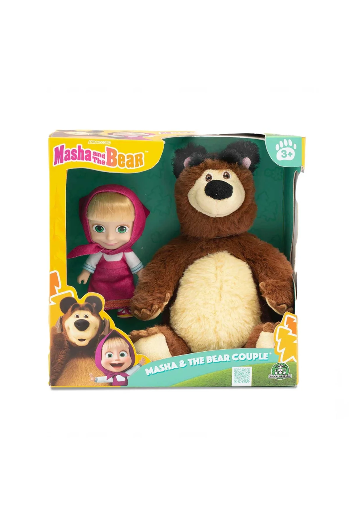 Masha ile Koca Ayı 20 Cm Peluş 12 Cm Bebek MHA21000