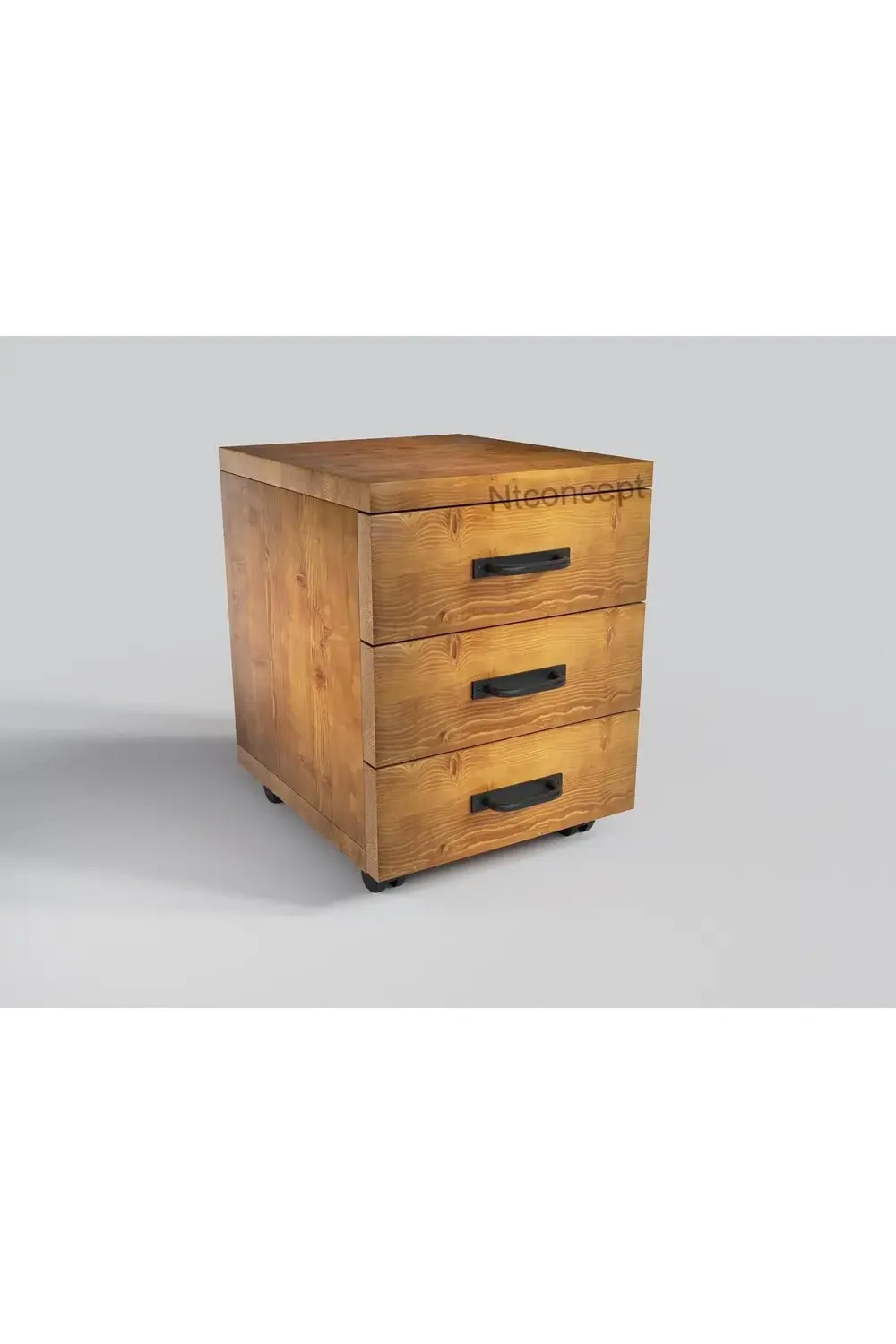 Masif Ağaç Ofis Dörtlü Takım 180cm