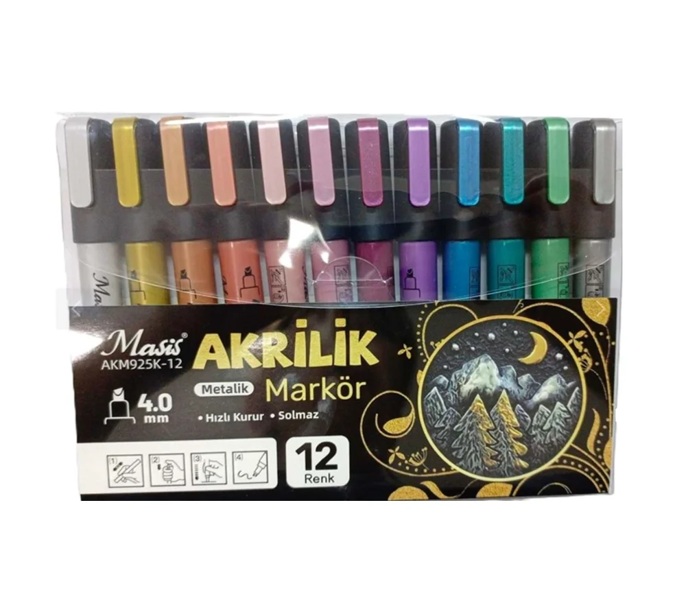 Masis Akrilik Markörü Metalik 925k Akm925k-12
