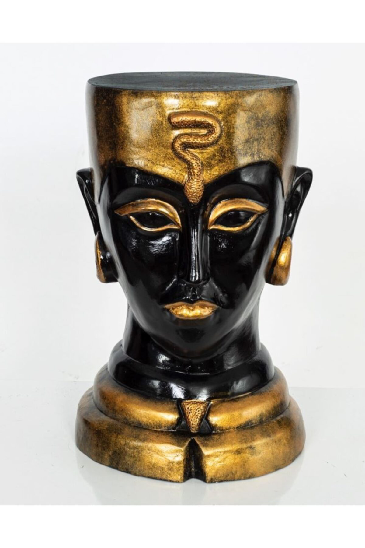 Vitale Mask Tabure-Sehpa Siyah Eskitme