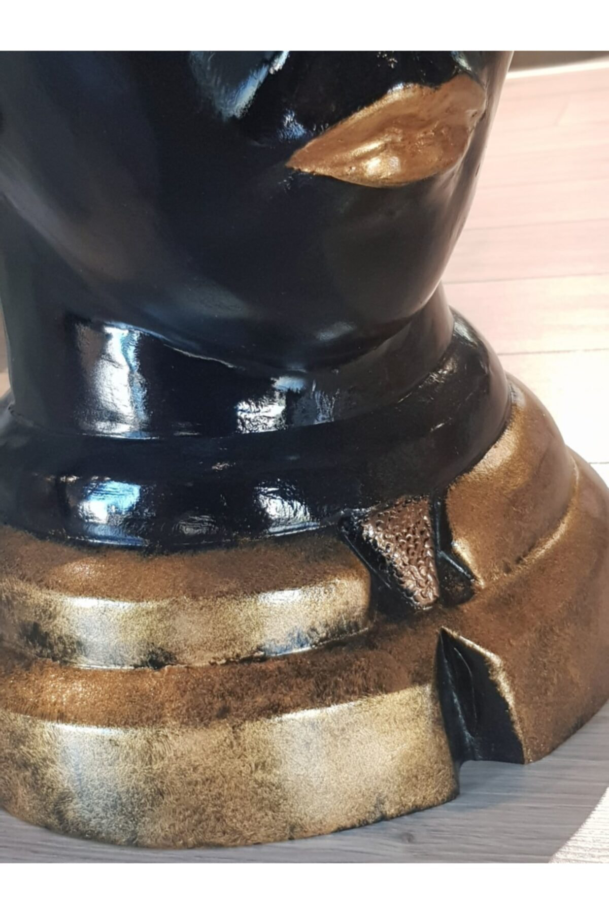 Vitale Mask Tabure-Sehpa Siyah Eskitme