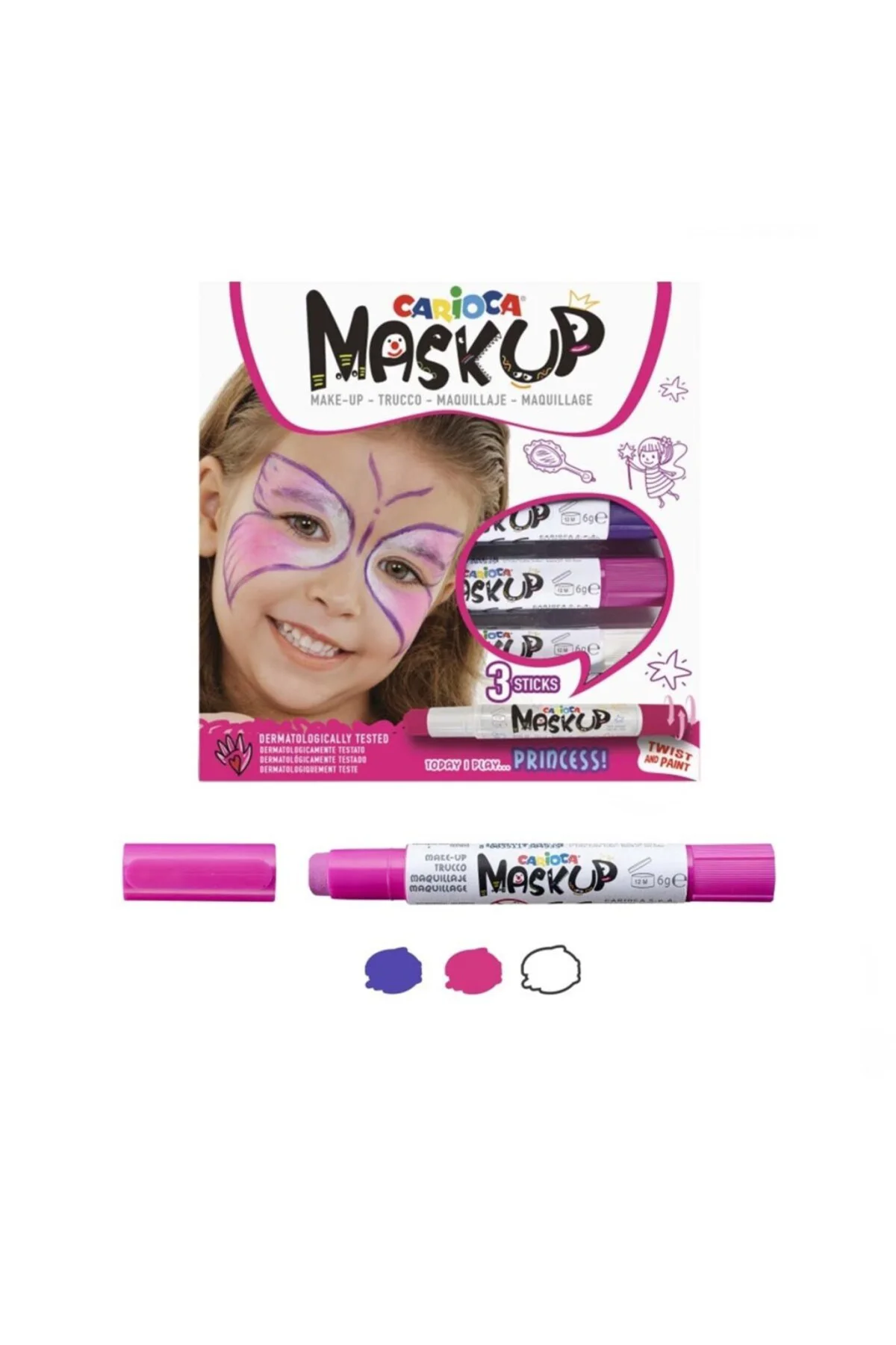 Mask Up Yüz Boyası 3 Renk Princess