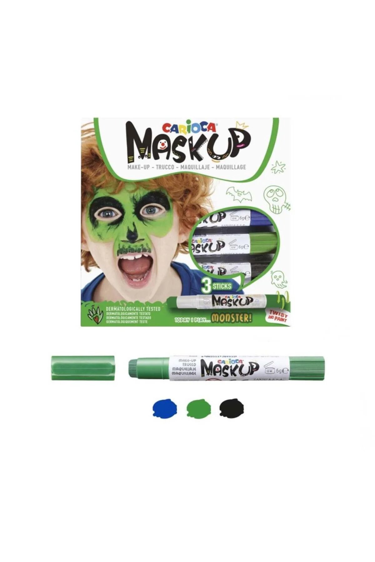 Mask Up Yüz Boyası 3 Renk Monster