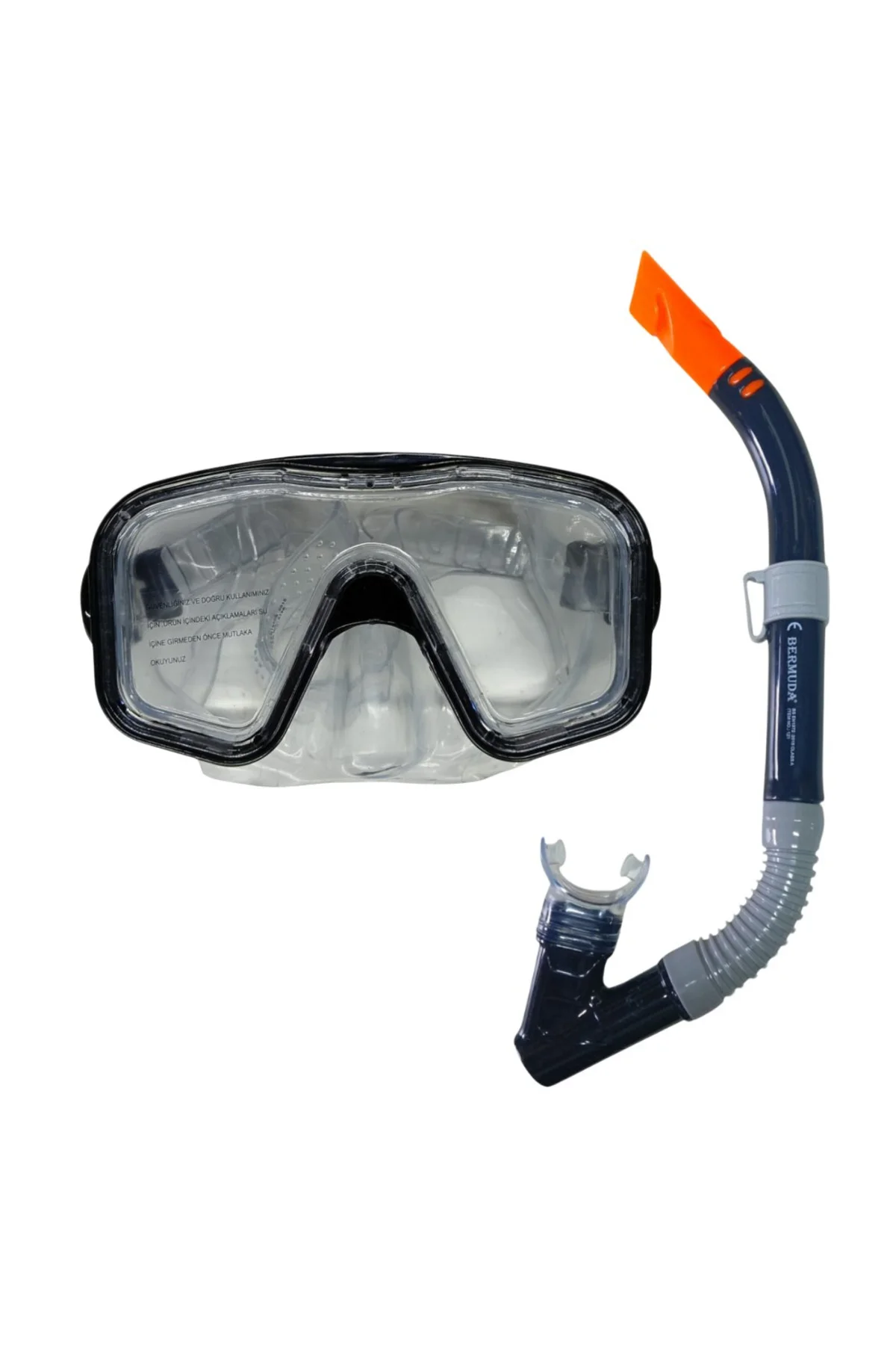 Maske Şnorkel Safari Dalış Seti Tepered Cam - 2186A/113CSB (Lisin