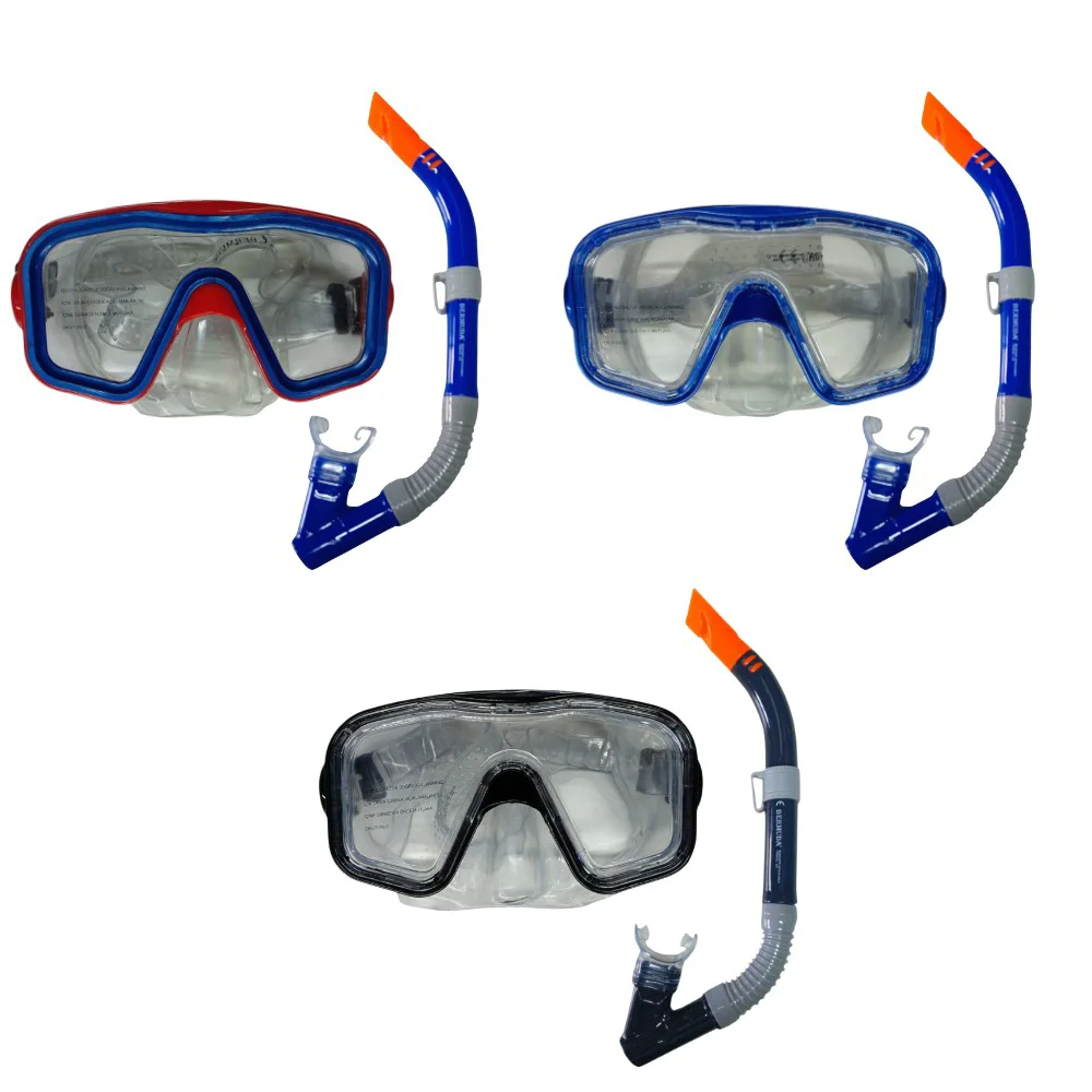 Maske Şnorkel Safari Dalış Seti Tepered Cam - 2186A/113CSB  - 1 ADET