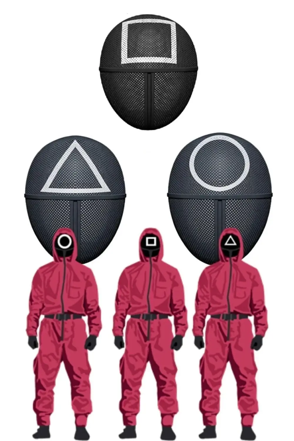 Maskesi Orjinal Boy - Oyuncu Yüz Maskesi Parti Maskesi Üçgen