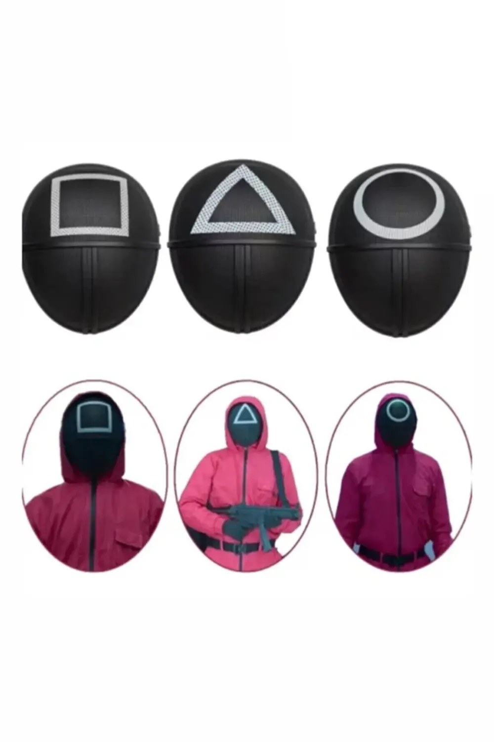 Maskesi Orjinal Boy - Oyuncu Yüz Maskesi Parti Maskesi Üçgen