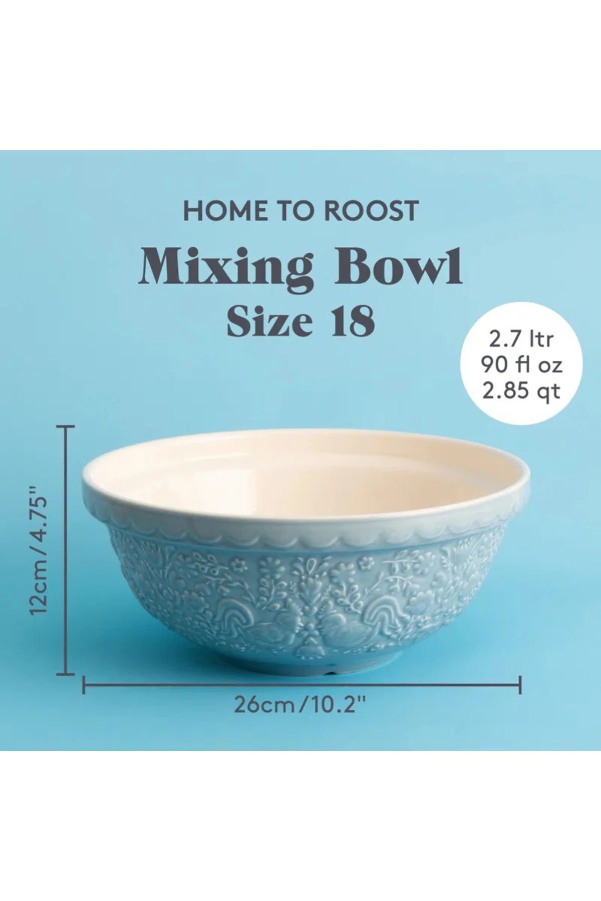 Mason Cash Home To Roost S18 Mixing Bowl 26 Cm Mavi Karıştırma Ka