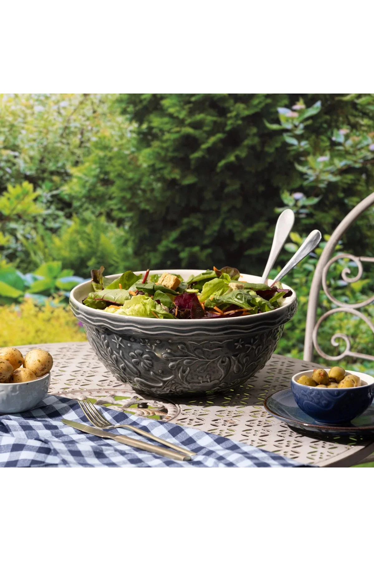 Mason Cash Nautical Mixing Bowl 26cm Gri Karıştırma Kasesi