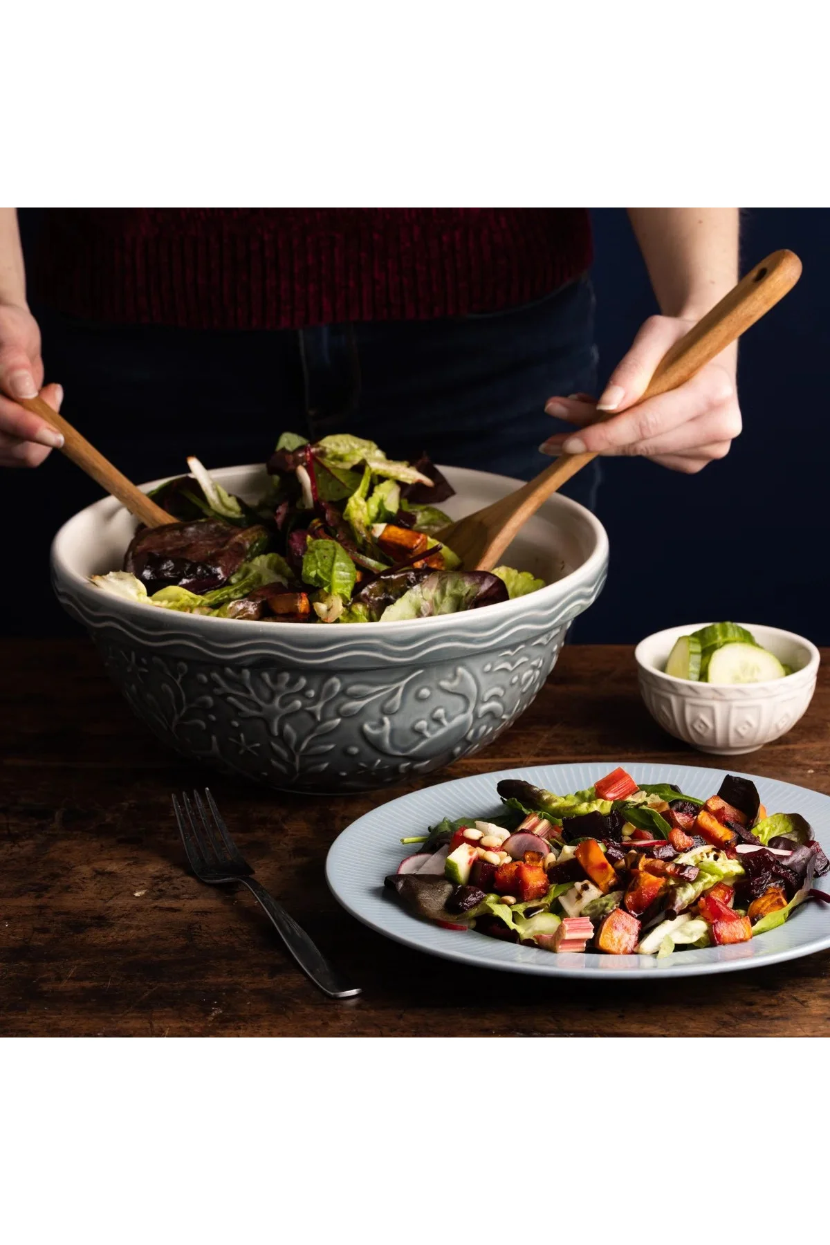 Mason Cash Nautical Mixing Bowl 26cm Gri Karıştırma Kasesi