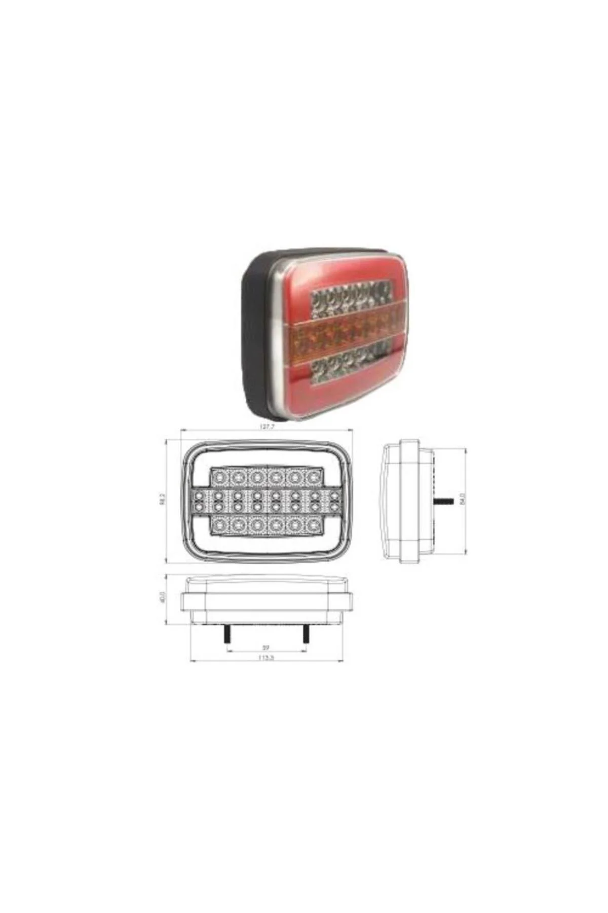 MASSEY FERGUSON MF 275 SAĞ + SOL ARKA STOP LAMBASI LED KAYAR SİNY