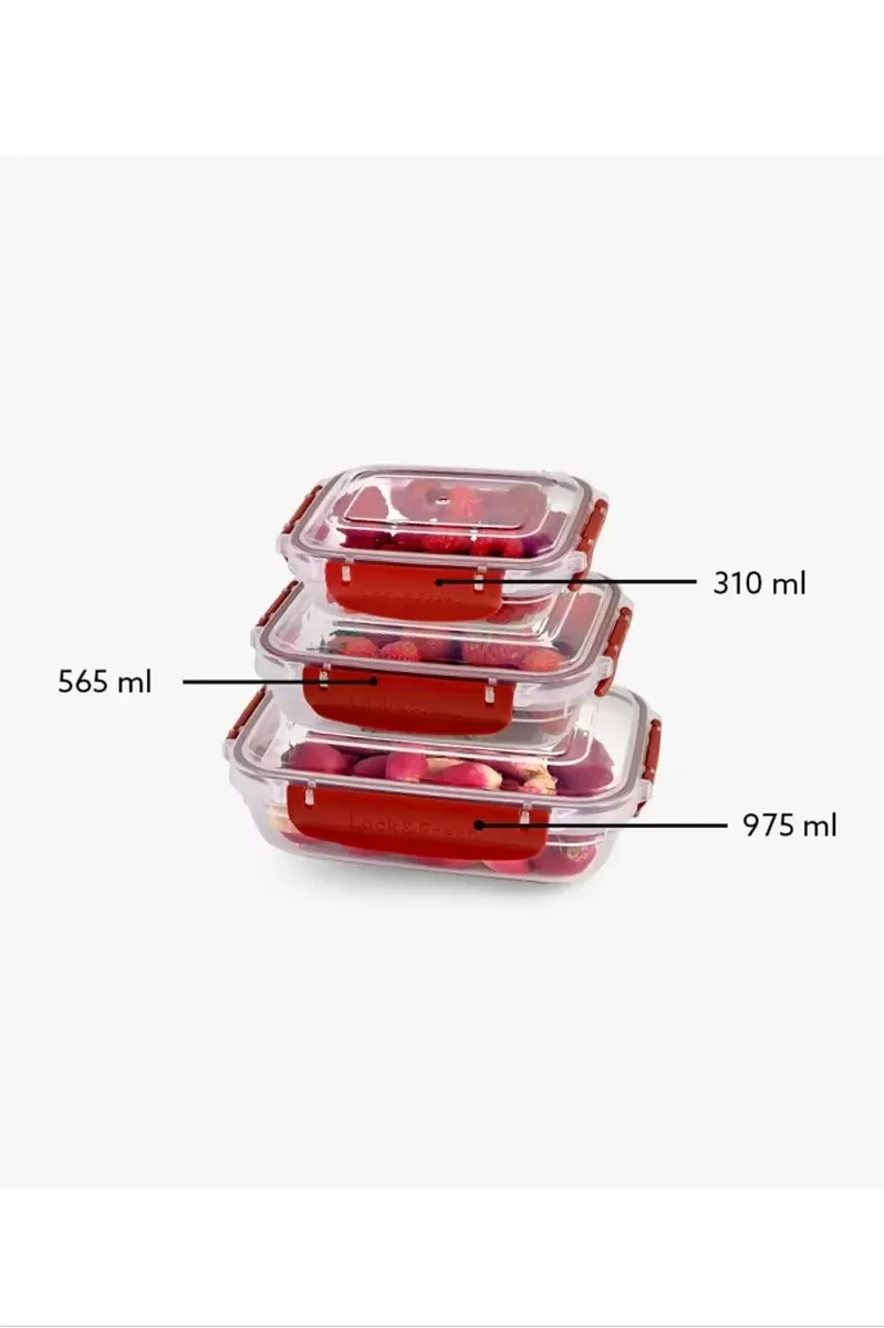 Master Dikdörtgen Saklama Seti 3'lü 310-565-975 Ml Royaleks-30886 Master Dikdörtgen Saklama Seti 3'lü 310-565-975 Ml Royaleks-30886