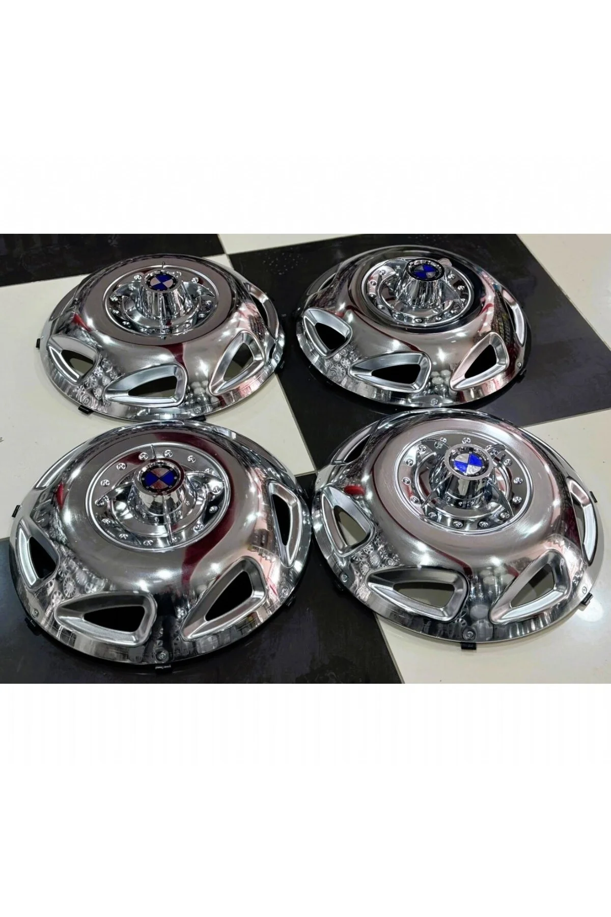 MASTER-DUCATO-DALLİ-JUMPER 16'' İNÇ PASLANMAZ KROM JANT KAPAĞI 4 ADET 4 KOLLU M.F.